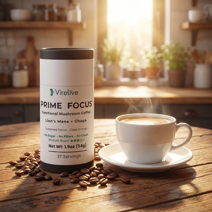 VireLive Prime Focus Mushroom Coffee