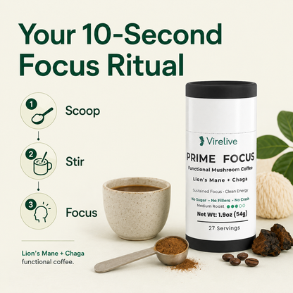 VireLive Prime Focus Mushroom Coffee
